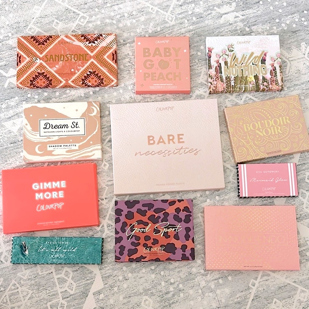 Colourpop Eyeshadow and Highlighter Palette Lot of 11 NEW IN BOX